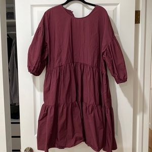 A New Day Burgundy Dress